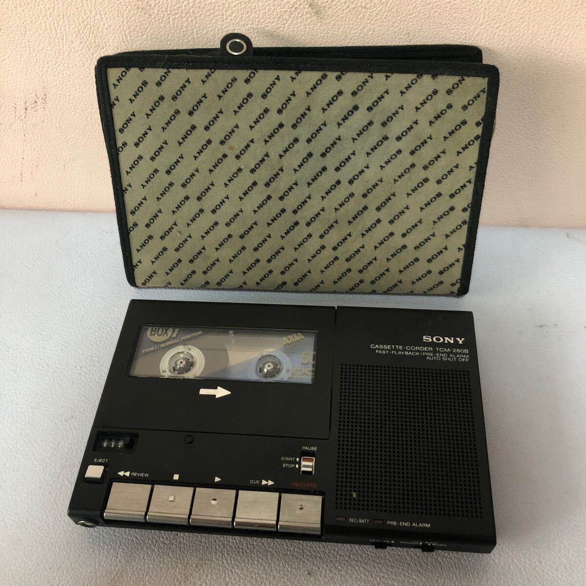 SONY ソニー　CASSETTE-CORDER TCM-280B ポータブルカセットプレーヤー　動作未確認　未チェック　ジャンク品_画像1