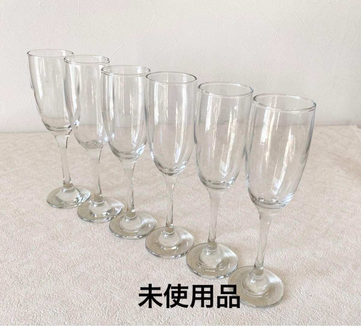 《未使用品》　シャンパングラス　6客セット クリスタルガラス 食器　ワイングラス