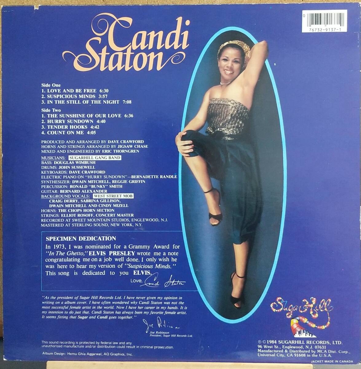 LP(希少.US盤.SH-9137.ソウル/ディスコ)CANDI STATON キャンディ・ステイトン/Nightlites【同梱可能６枚まで】060317_画像2