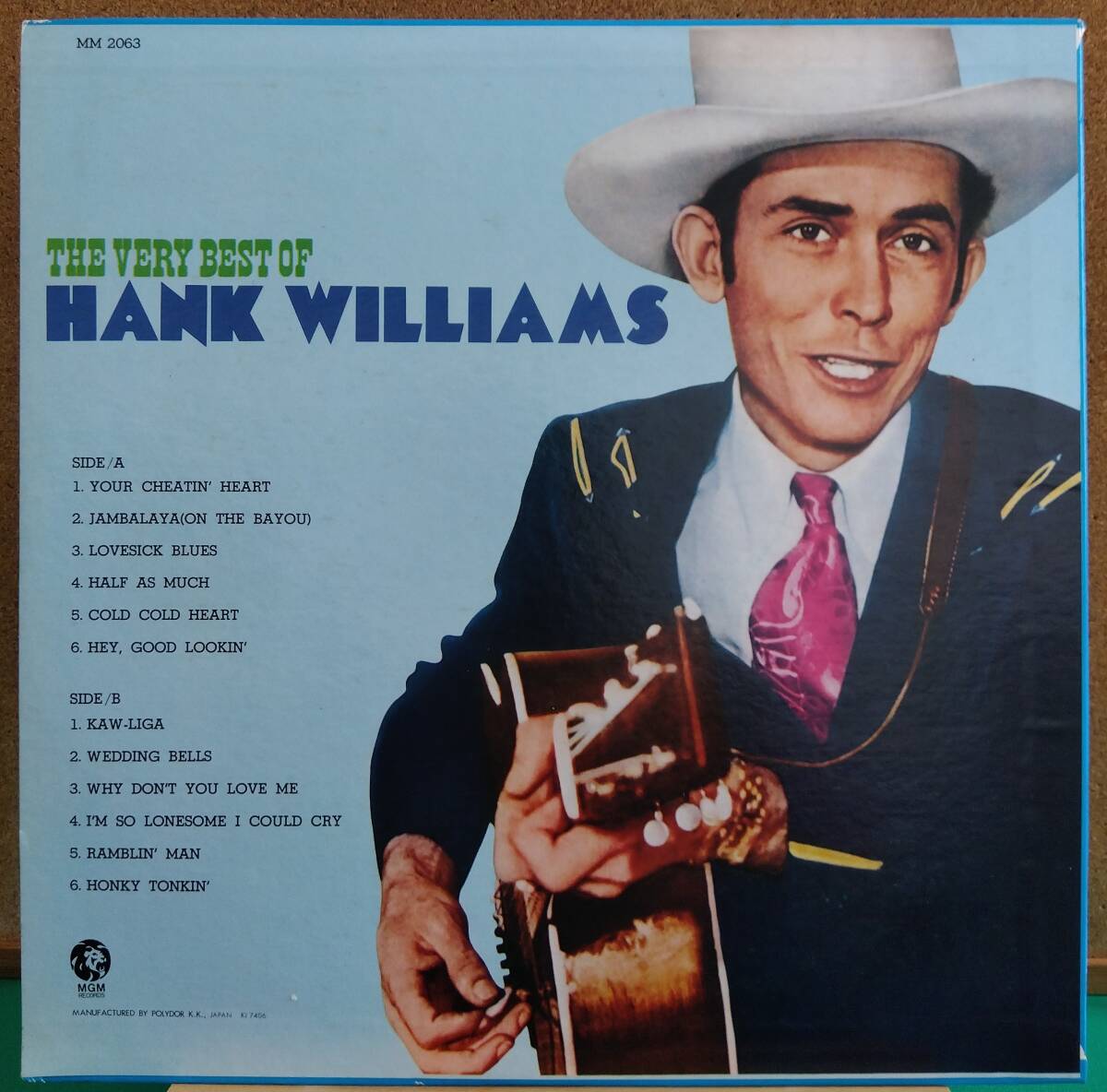 LP(MM-2063.カントリー)HANK WILLAMS/ベリー・ベスト・オブ・ハンク・ウィリアムス【同梱可能６枚まで】060311_画像2