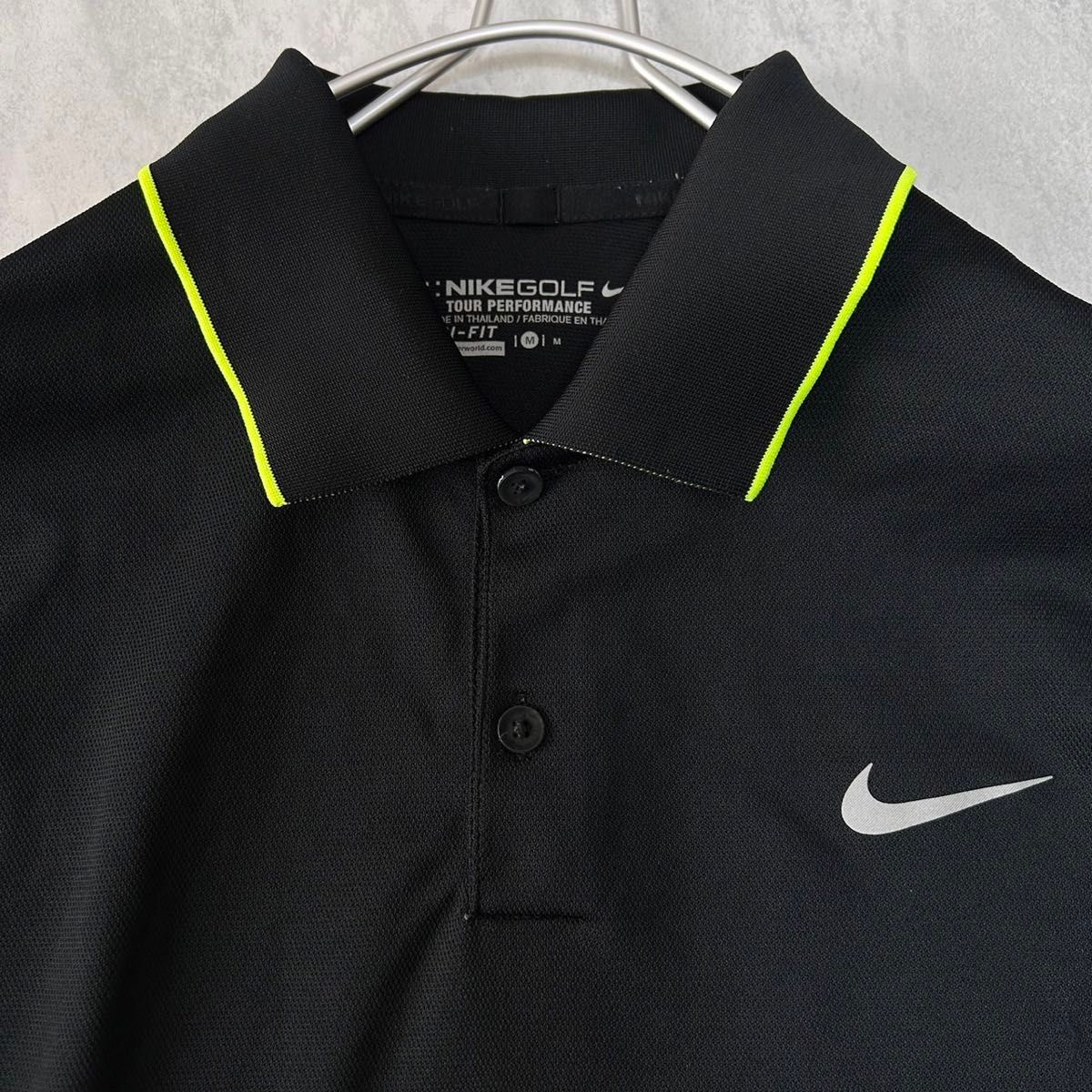 NIKE GOLF ナイキゴルフ Mサイズ ポロシャツ 半袖 ゴルフウェア ブラック