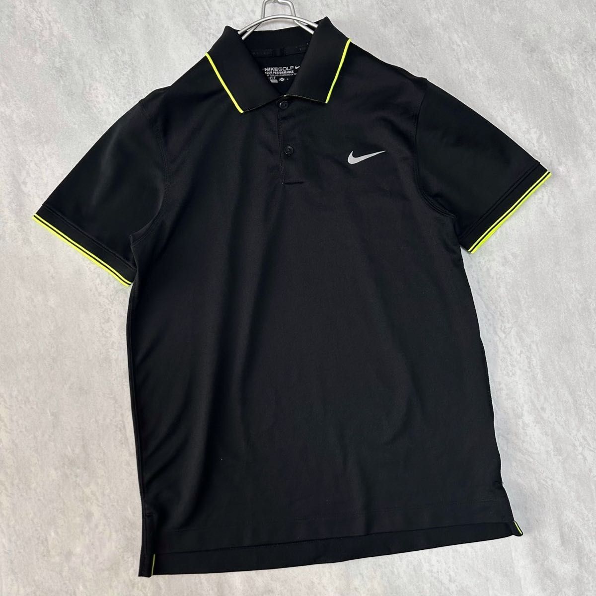 NIKE GOLF ナイキゴルフ Mサイズ ポロシャツ 半袖 ゴルフウェア ブラック