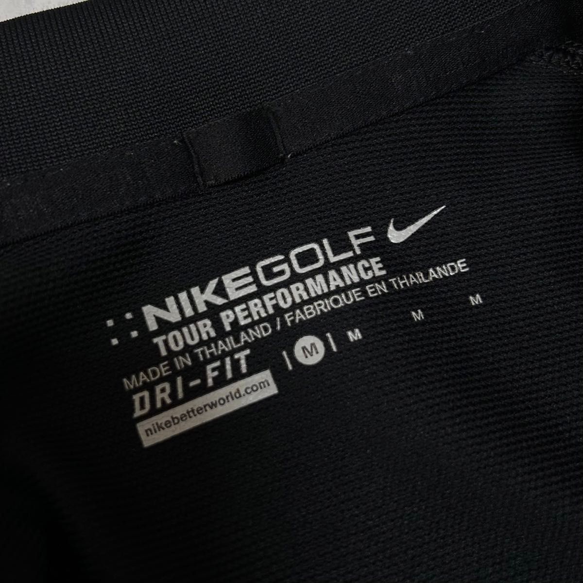 NIKE GOLF ナイキゴルフ Mサイズ ポロシャツ 半袖 ゴルフウェア ブラック
