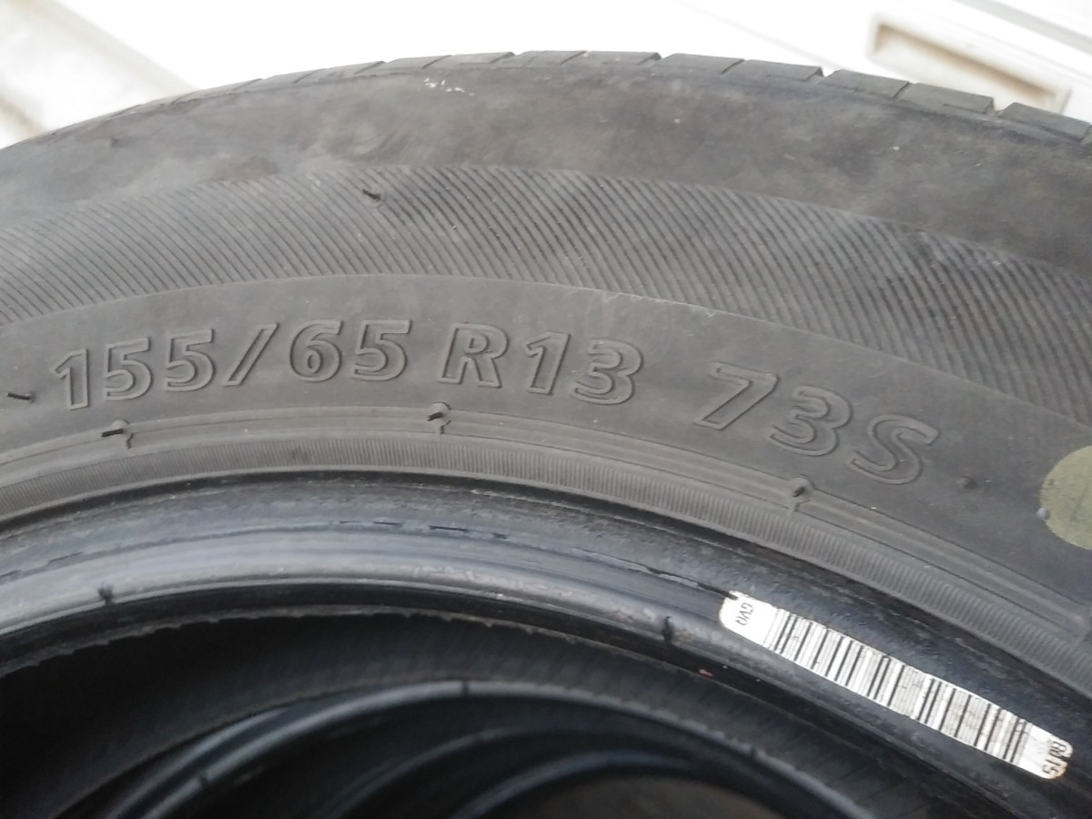 ブリヂストン　ネクストリー　155/65R13 4本　履きつぶし　転がし　中古_画像6