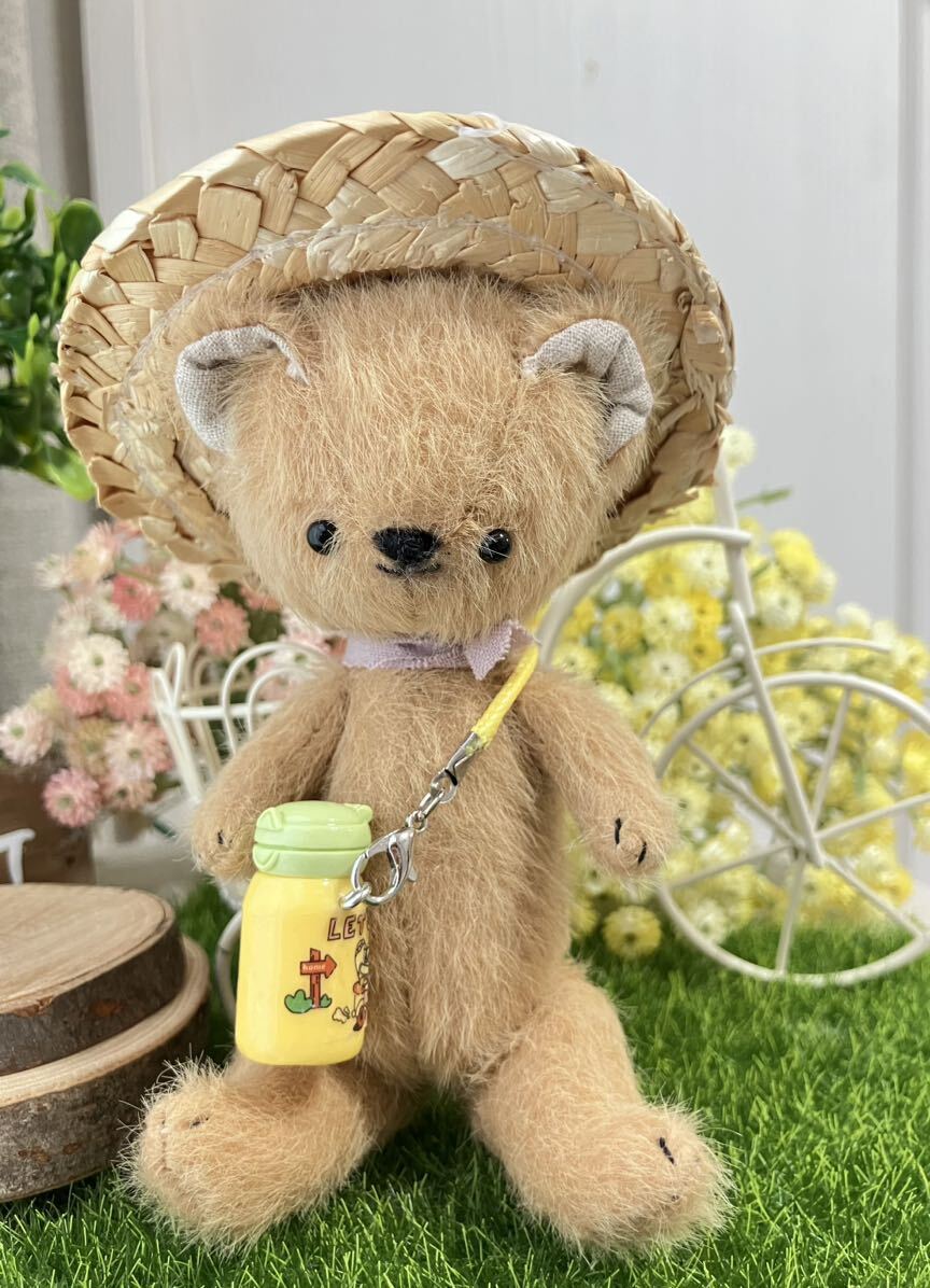 ミニチュアテディベア　ハンドメイド　ぬいぐるみ　ドール　doll テディベア teddybear handmade 春　springbear_画像4