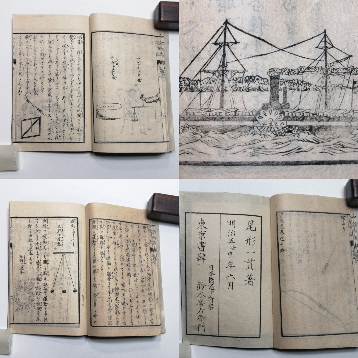 窮理通 明治5年 上下 尾形一貫 ◯ 物理 和本 古書 古本 明治時代 _画像10