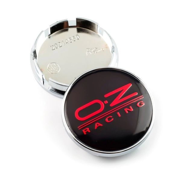 【送料140円】【黒枠 黒 ブラック&赤 レッド】60mm OZレーシング ホイールセンターキャップ O.Z Racing 新品 4個セット ハブキャップの画像7