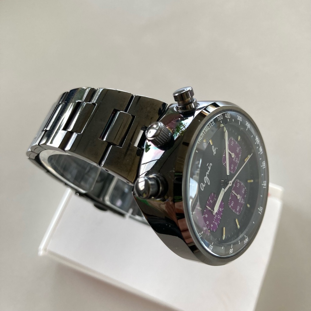●ジャンク品●美品 agnes b. アニエスベー V655 メンズ 腕時計 ビンテージ レア 希少_画像5