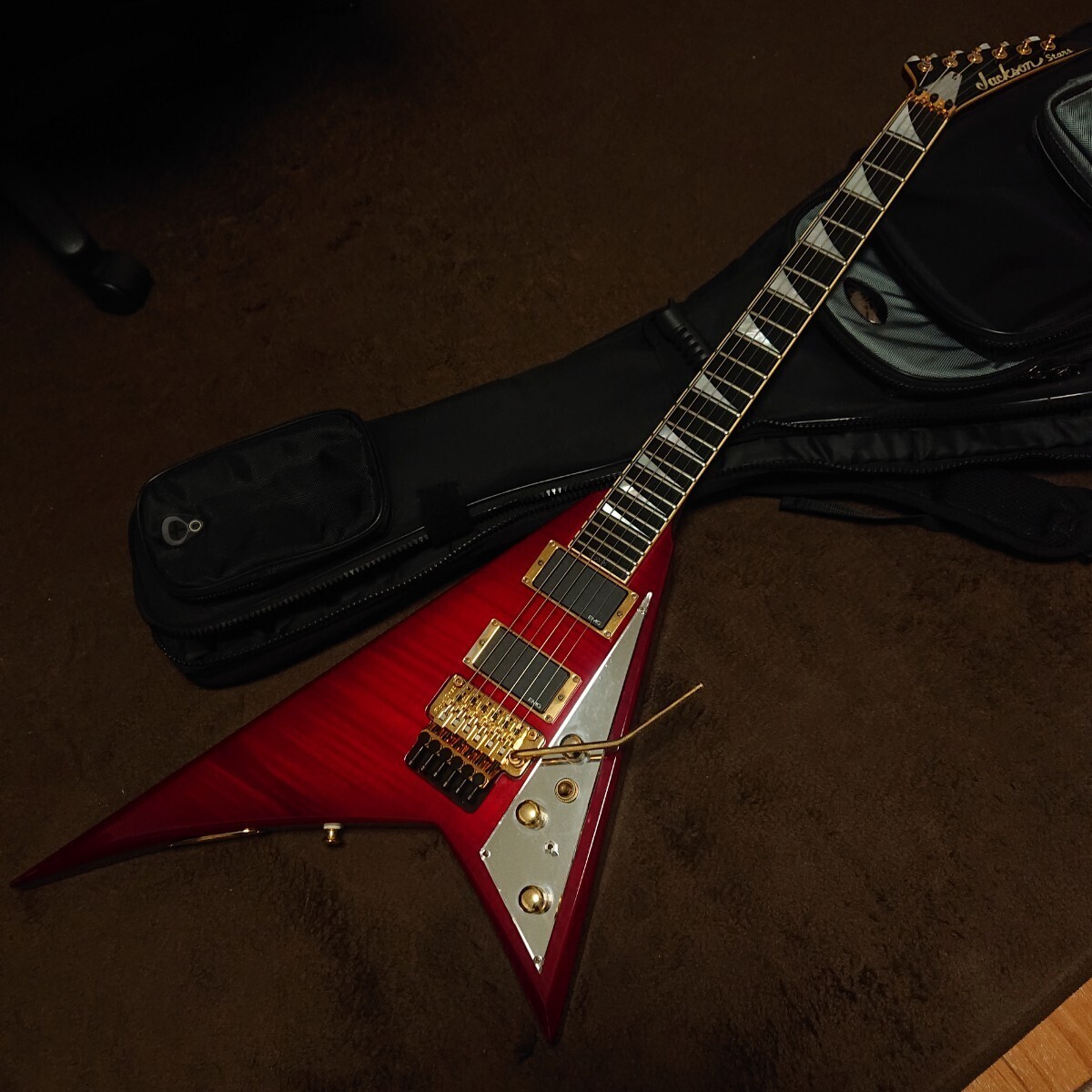 Jackson Stars RR-J1E Flame Maple&Ash BODY ジャクソン ランディV スルーネック TN 日本製 Floyd Rose EMG SPC