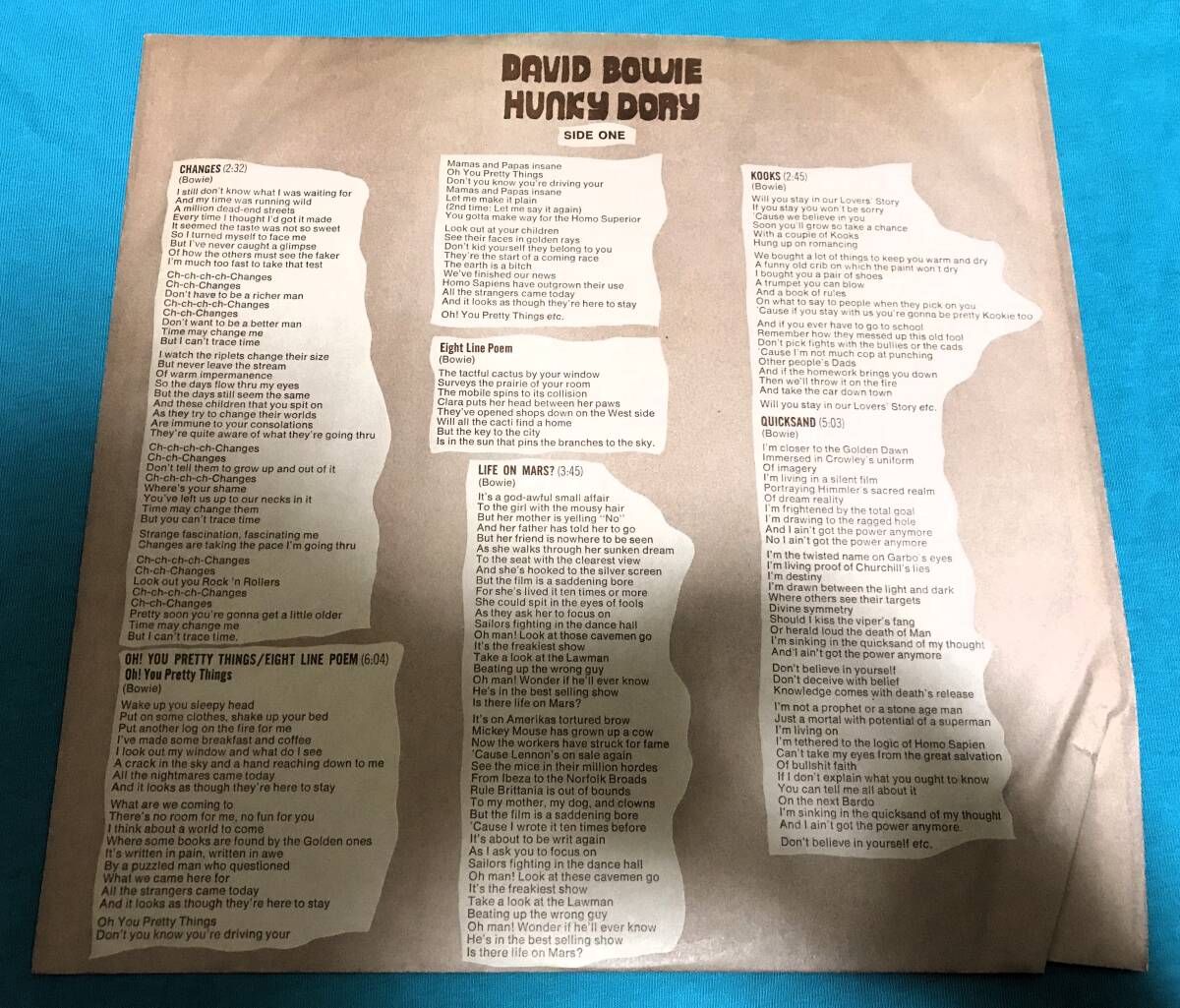 LP●David Bowie / Hunky Dory US盤 RCA Victor LSP-4623 シュリンク残_画像3