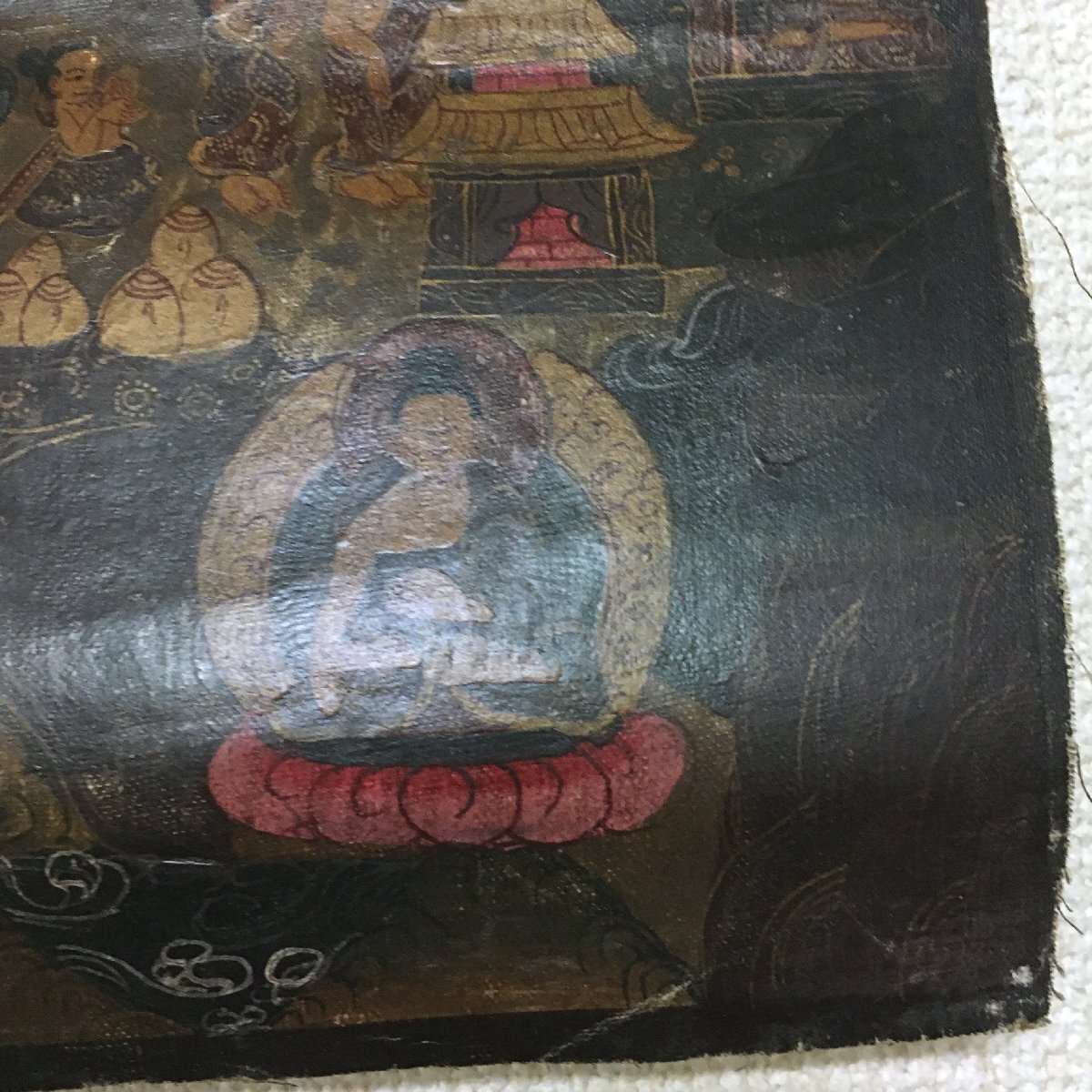  tongue ka39x54cm autograph .chi bed Makuri ..... China ... Buddhism fine art 