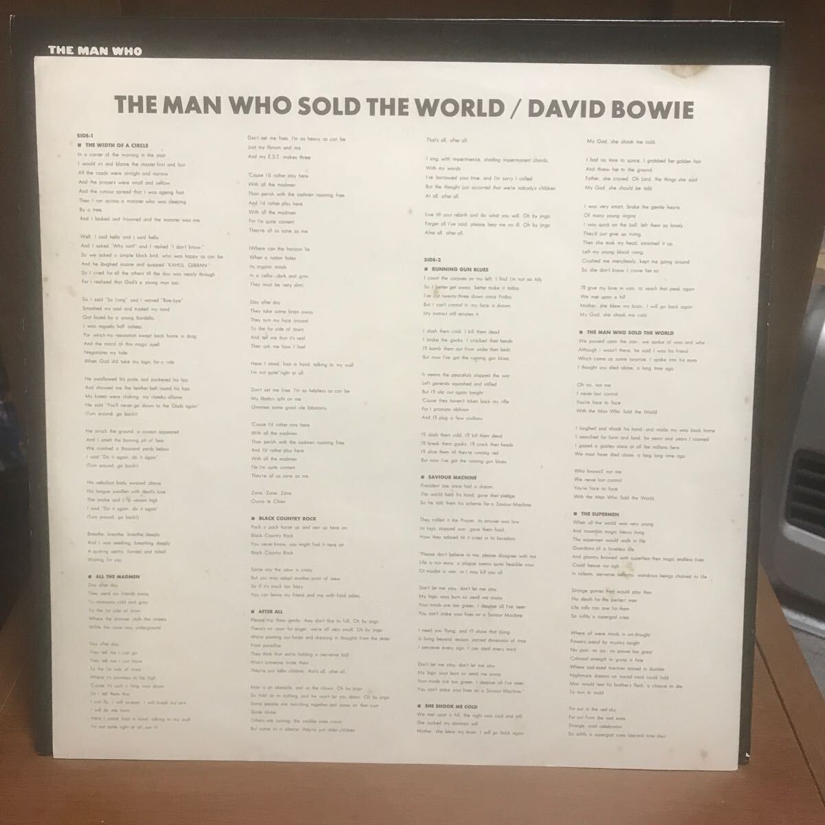 日本RCA盤LP David Bowie The Man Who Sold The World 1978年 PG-110 デビッド・ボウイー 世界を売った男_画像4