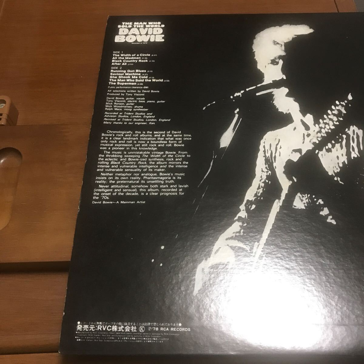 日本RCA盤LP David Bowie The Man Who Sold The World 1978年 PG-110 デビッド・ボウイー 世界を売った男_画像10