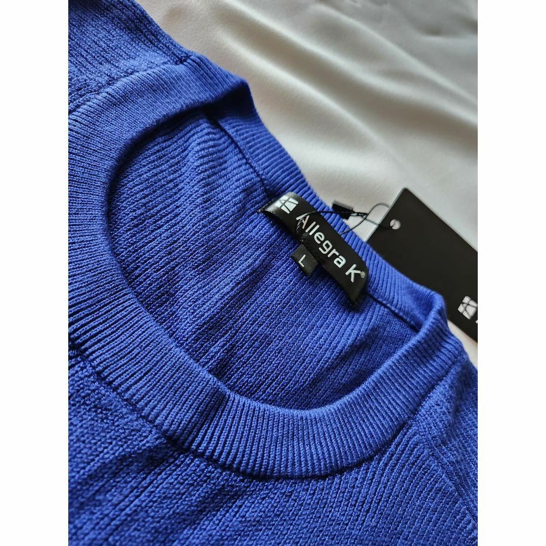 新品 Allegra K セーター レディース 長袖 ゆったり Lサイズ ニット_画像4
