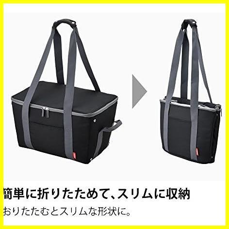 ★ブラック_約25L★ サーモス 保冷買い物カゴ用バッグ 25L ブラック REJ-025 BK_画像5