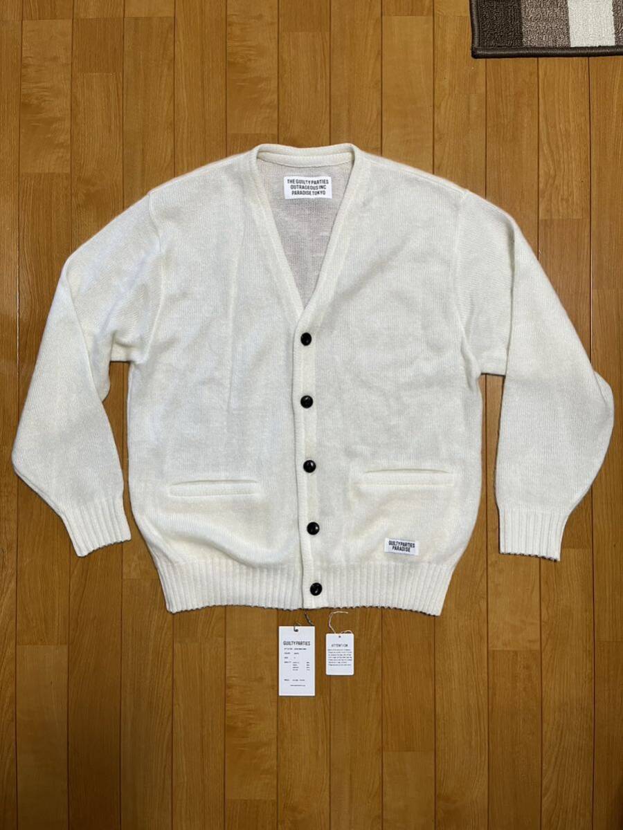 ワコマリア モヘア カーディガン WACKO MARIA MOHAIR CARDIGAN ニット 新品 白 Sサイズ