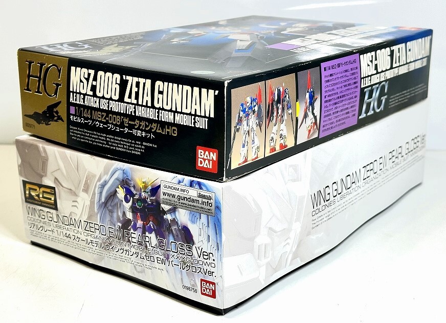  не собран Bandai б/у пластиковая модель RG 1/144 шкала Wing Gundam Zero EW жемчуг блеск ver,Z Gundam HG wave shooter заменяемый комплект 