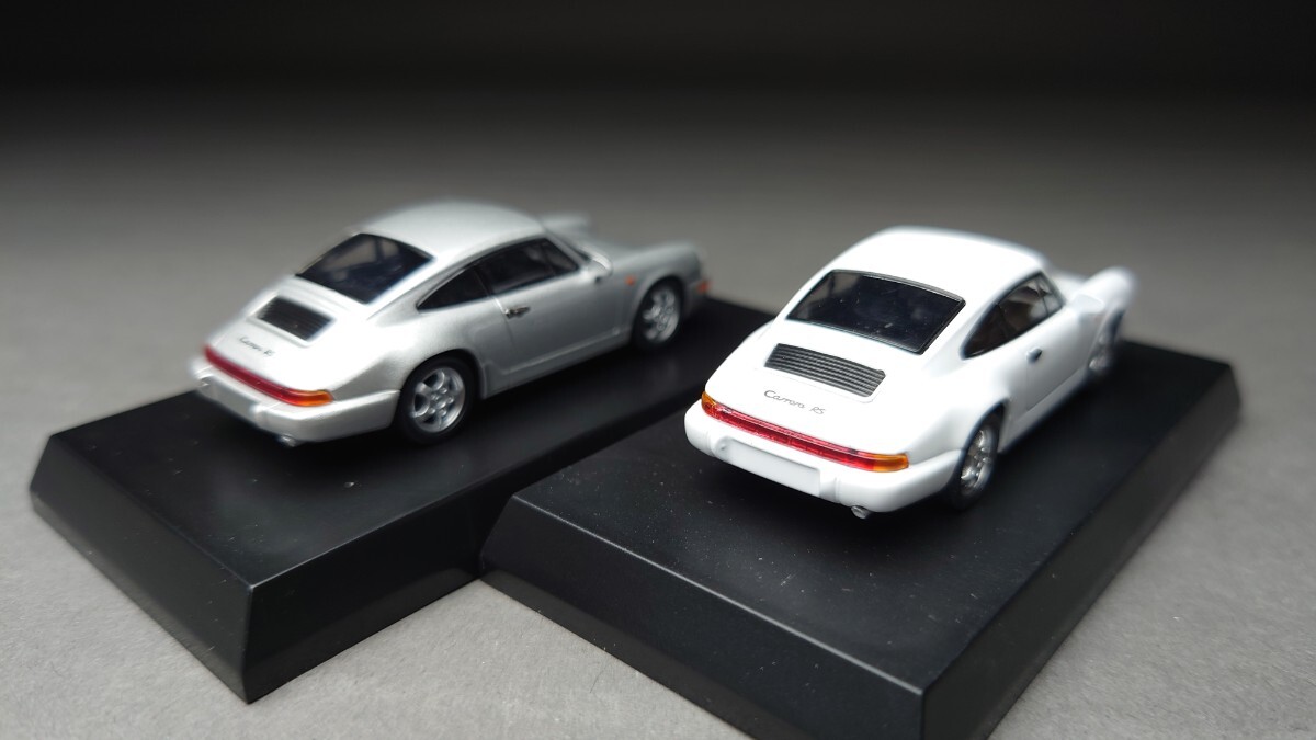 京商 1/64 ポルシェ ミニカーコレクション4 911 RS (964) 2台セット_画像3