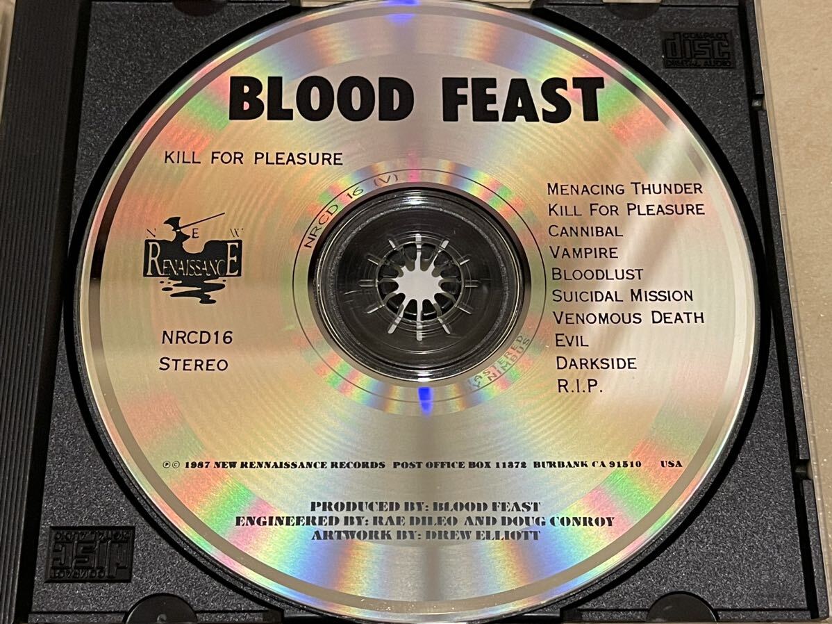 ■BLOOD FEAST-Kill For Pleasure New Renaissance Records NRCD16 1987年 USオリジナル盤CD 正規品 廃盤 スラッシュメタルの画像6