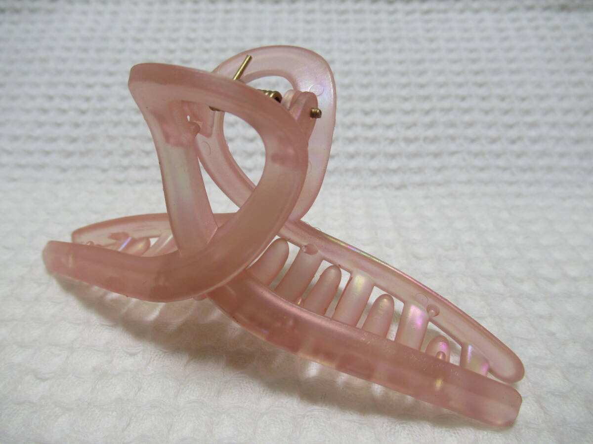 樹脂製ループ型バンスクリップ ピンク系 展示品 少々難アリ    の画像10