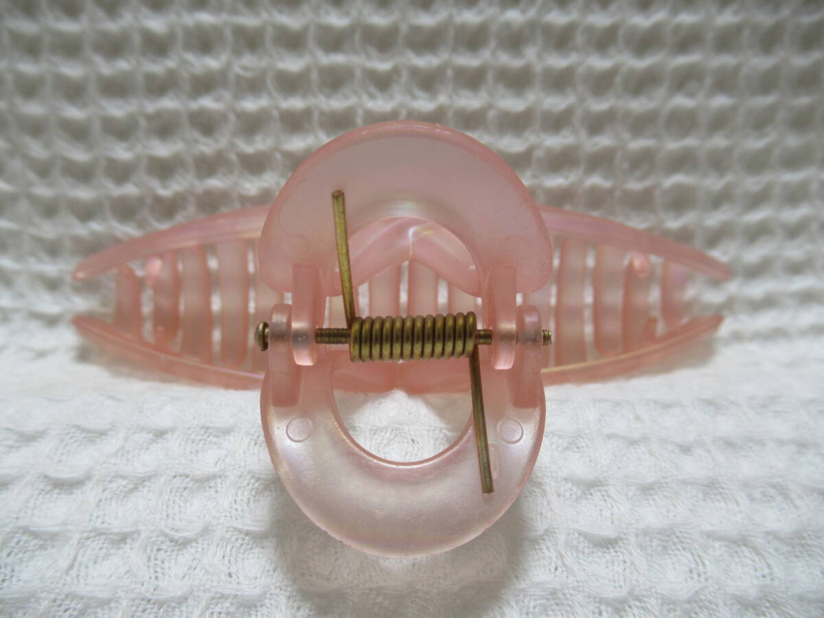 樹脂製ループ型バンスクリップ ピンク系 展示品 少々難アリ    の画像4