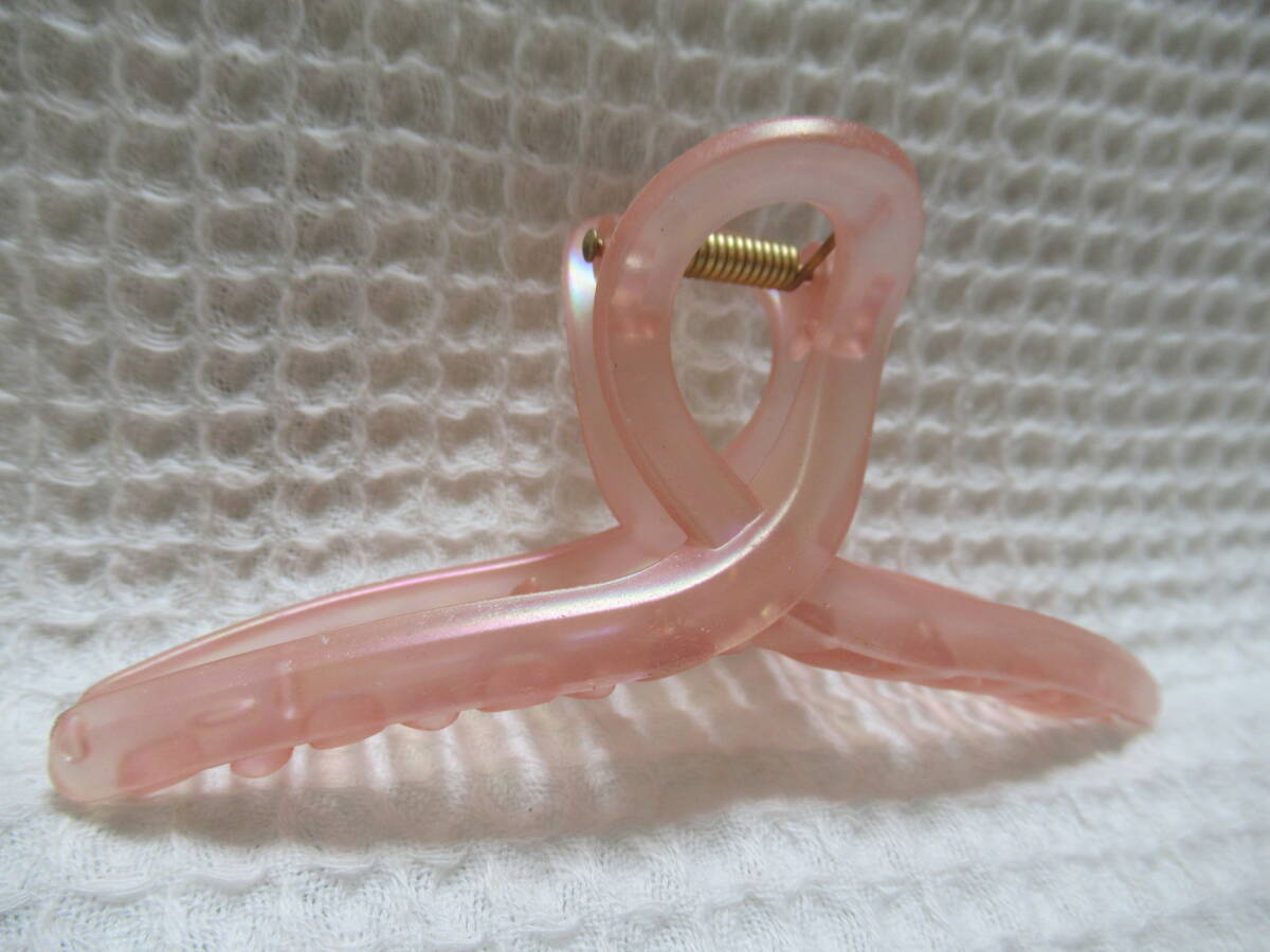 樹脂製ループ型バンスクリップ ピンク系 展示品 少々難アリ    の画像2