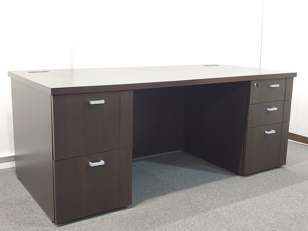  free shipping Tokyo area limitation kokyo with both sides cupboard desk steel desk office desk with both sides cupboard desk position member desk position member desk W1800 D850 used 