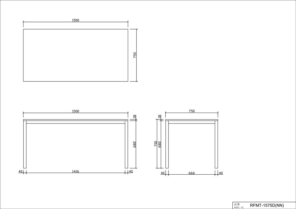 【法人様限定】送料無料 新品 ミーティングテーブル W1500xD750 ホワイト RFMT-1575W_画像4