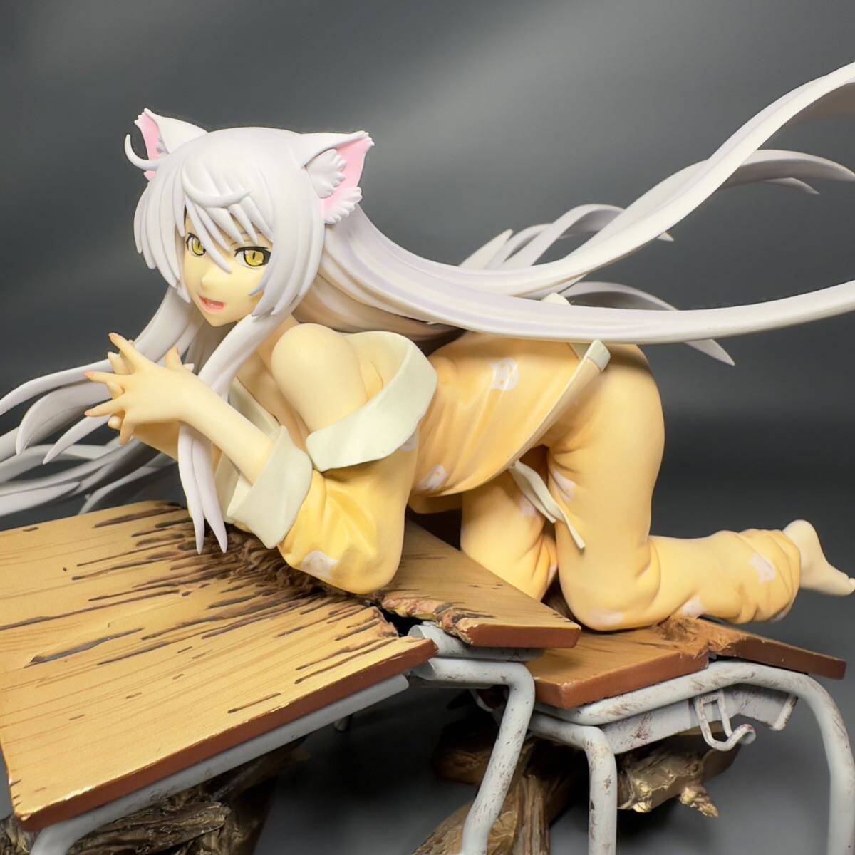 コトブキヤ 化物語 1/8 ブラック羽川 完成品 フィギュア 西尾維新アニメプロジェクト 中古 箱付 開封品 _画像4