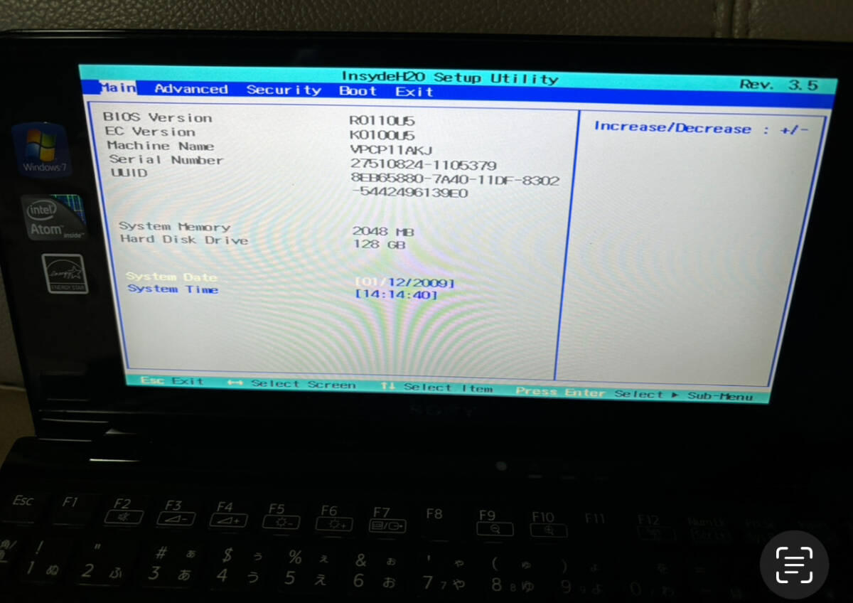 SONY VAIO Type Pシリーズ VPCP11AKJ クロコダイルブラック メモリ2GB SSD128GB_画像5