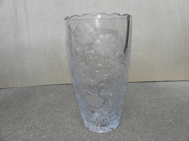 ノリタケ クリスタル ガラス 花瓶 花器 / フラワーベース ガラス _画像2