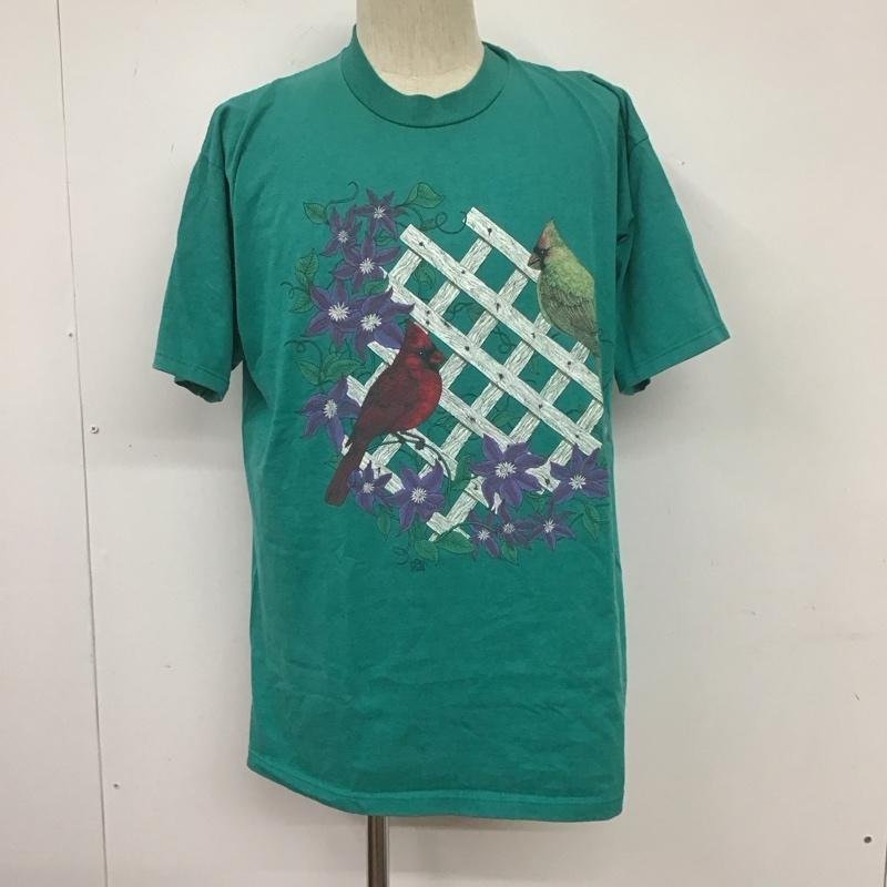 USED L 古着 Tシャツ 半袖 半袖カットソー プリントTシャツ クルーネックカットソー 古着 T Shirt 緑 / グリーン / 10106997_画像1