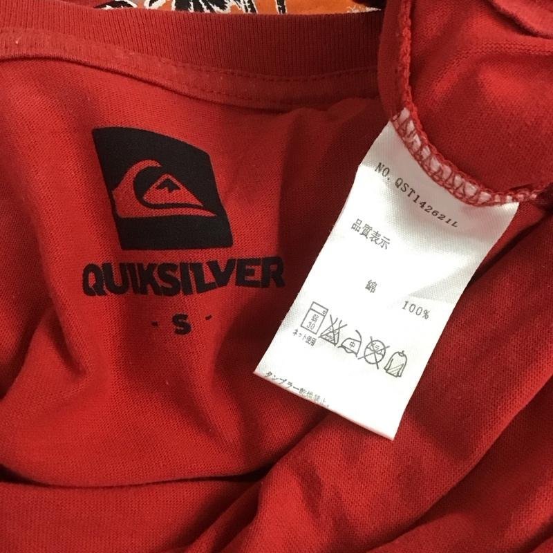 Quiksilver S クイックシルバー Tシャツ 半袖 クルーネック プリント T Shirt 赤 / レッド / 10106958_画像9