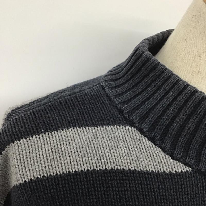 CHAPS XL チャップス ニット、セーター 長袖 ボーダー ハーフジップ コットンニット Knit Sweater 10107636_画像5