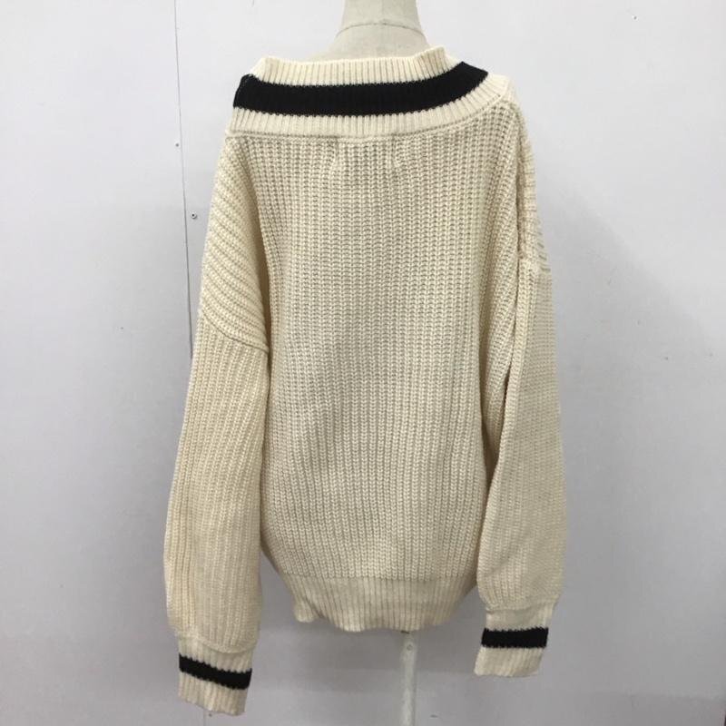 jouetie M ジュエティ ニット、セーター 長袖 082160300601-02 ラインニット Vネック Knit Sweater 10108277_画像2