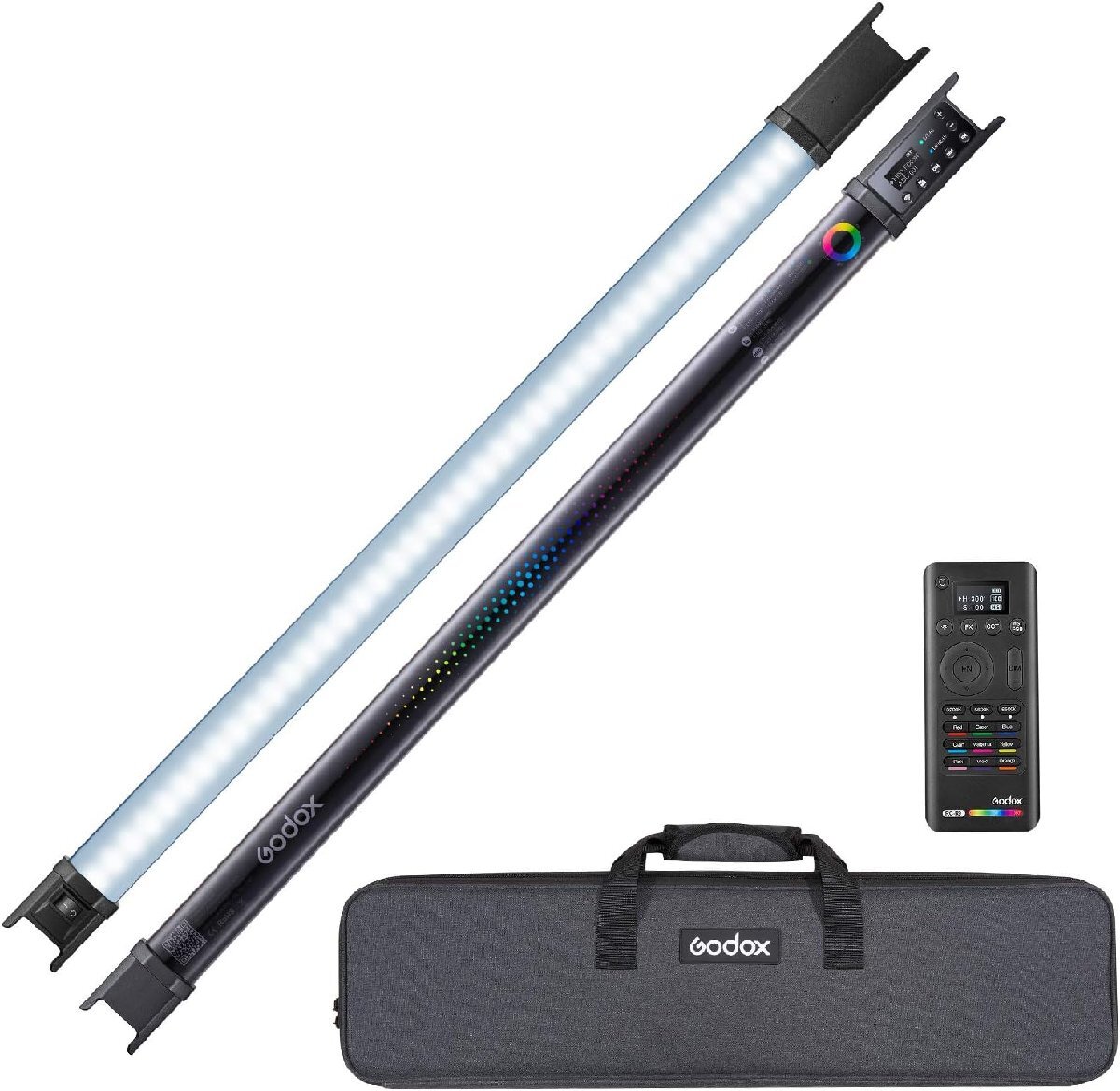 【ケース付き】 Godox TL60 RGB LEDスタジオライト 2本セット フルカラー RGBチューブライト 2500K-6500K 照明器具 【中古美品】の画像2