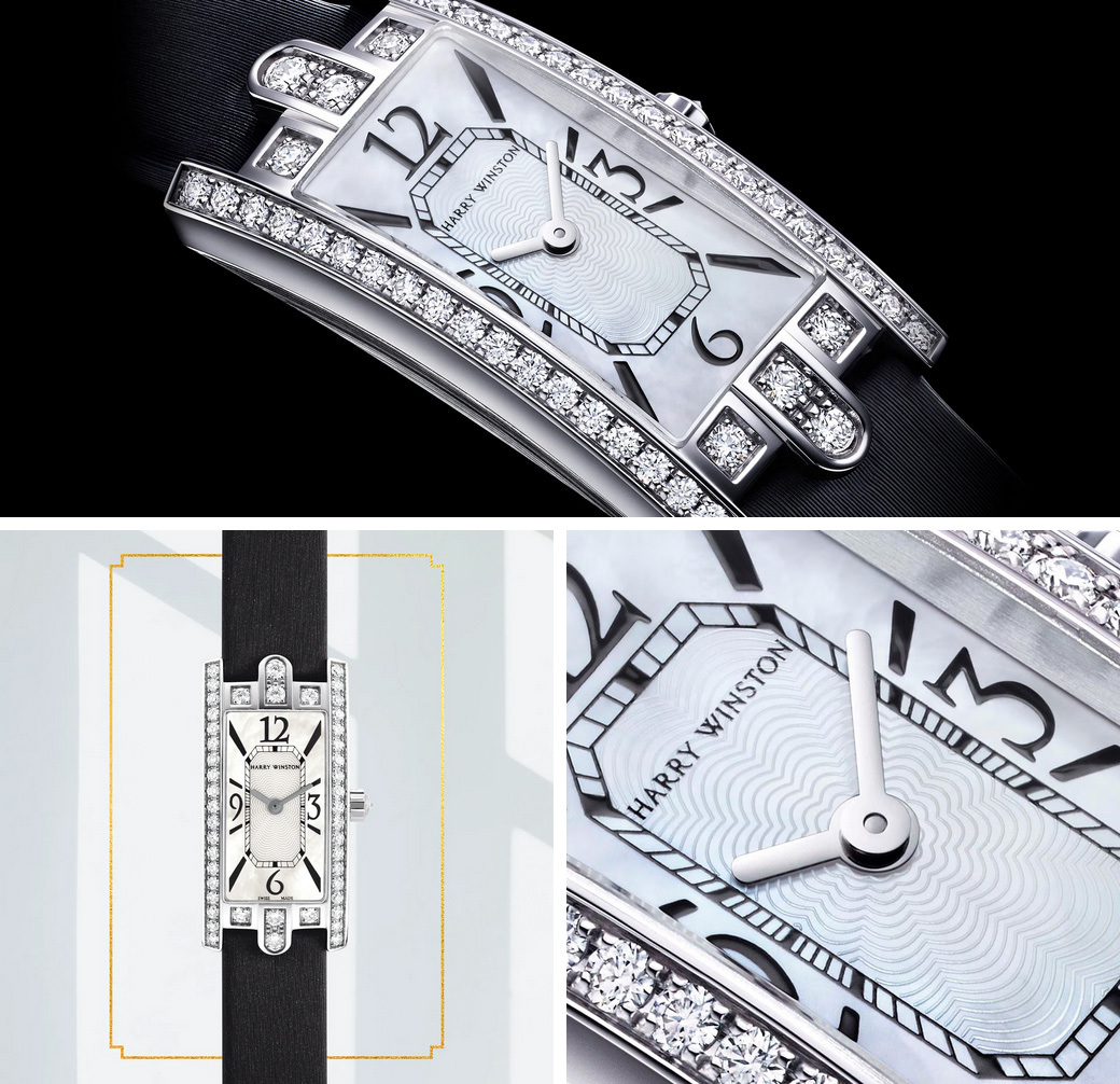 30442 ★HARRY WINSTON★ アヴェニューCミニ 750WG 腕時計_画像4