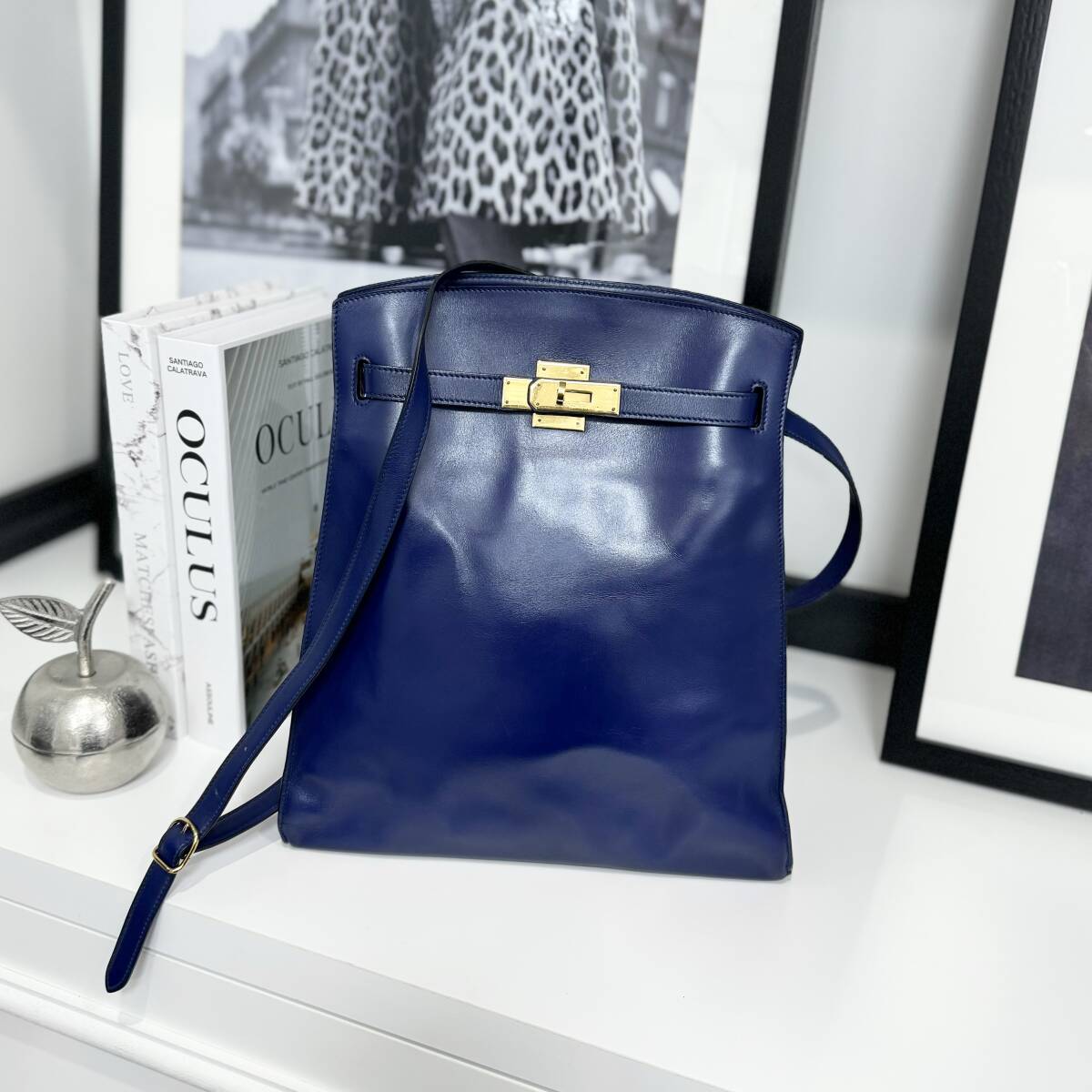 27648 HERMES Kelly Sport GMbok шарф голубой 