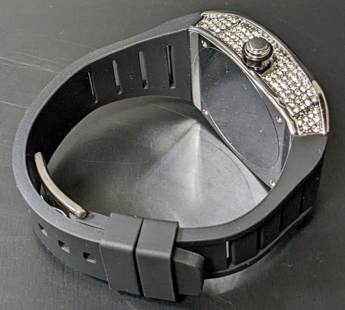 新品 腕時計 リシャールミルtype クオーツ オマージュウォッチ ラバー トノー RM ラグジュアリー ダイヤモンド_画像9