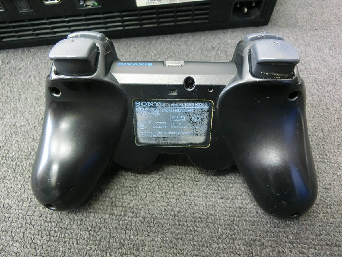 (555) PS3 本体 80GB ブラック SONY PlayStation3 CECHL00 龍が如く スーパーロボット大戦 電源通電のみOK 詳細不明 ジャンク品_画像9