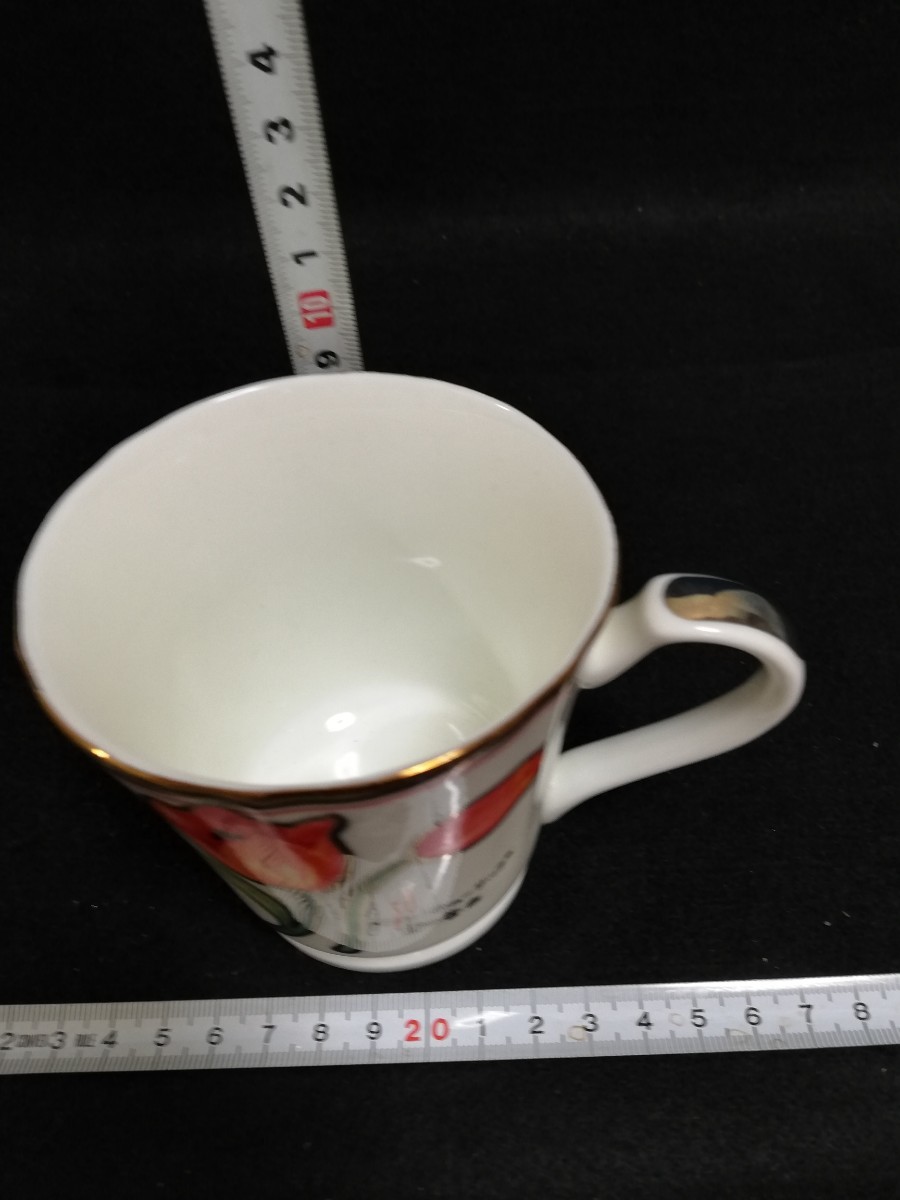 C341.【未使用】NARUMI ナルミ by スジャータ　マグカップ コーヒーカップ　食器　花柄/60_画像2
