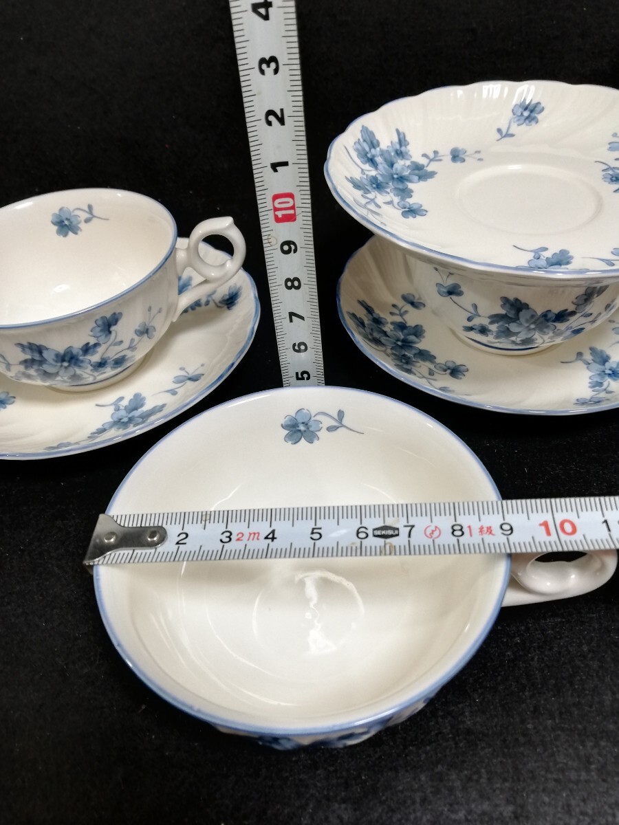 CS3243.Noritake ノリタケ クラフトーン　カップ ソーサー コーヒーカップ ティーカップ 花柄 洋食器　3客/80_画像6