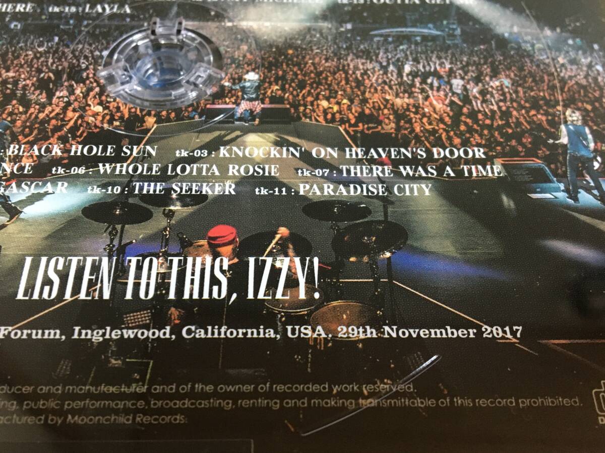 ★GUNS N' ROSES 『LISTEN TO THIS,IZZY!』 2017年アメリカ公演 MOONCHILD プレス3CD ガンズ・アンド・ローゼズの画像6