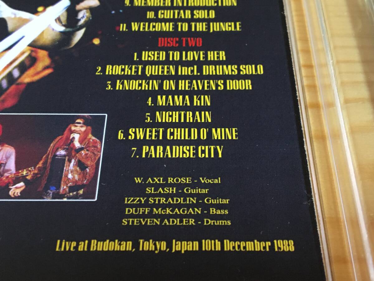 ★GUNS'N ROSES 『BUDOKAN 1988』 １９８８年日本武道館公演 ２枚組 ガンズ・アンド・ローゼズの画像4