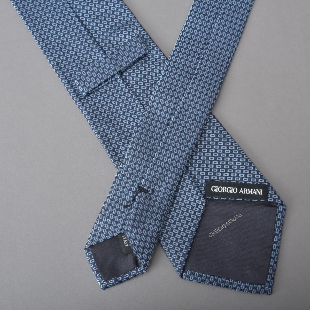 хорошая вещь joru geo Armani галстук rek tang ru шелк голубой темно-синий 4 квадратная форма общий рисунок бизнес джентльмен костюм ARMANI бренд *N69