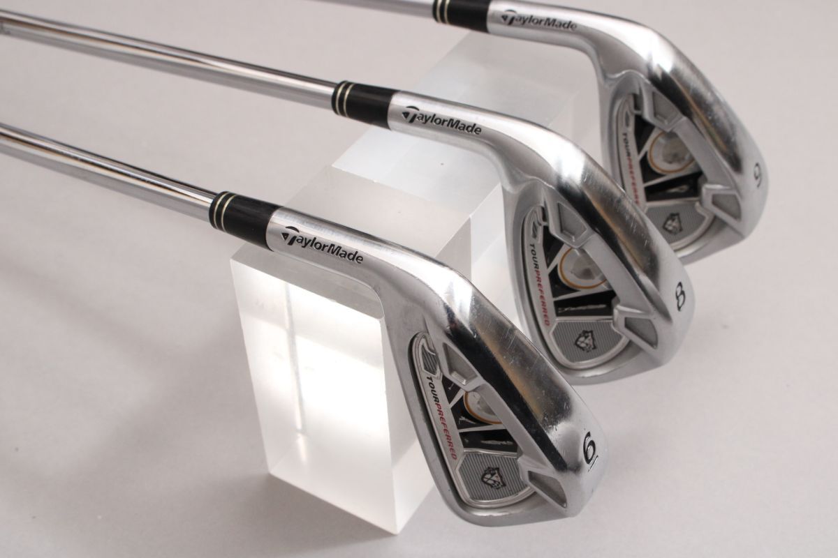 【美品】テーラーメイド レフティ アイアンセット 3本《6/8/9》TaylorMade TOUR PREFFERED《S200》Dynamic Gold 左 ゴルフ ＃140※G955_画像1