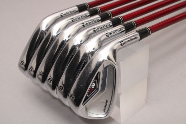 【美品】テーラーメイド アイアンセット 6本《5-9/P》TaylorMade R9 FORGED《S》Motore 60 Fujikura 純正カーボン ゴルフ ＃140※G972の画像1