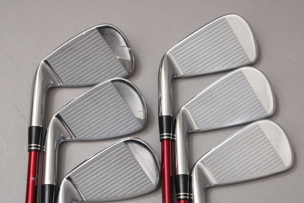 【美品】テーラーメイド アイアンセット 6本《5-9/P》TaylorMade R9 FORGED《S》Motore 60 Fujikura 純正カーボン ゴルフ ＃140※G972の画像3