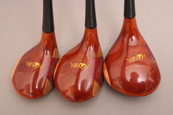 ホンマ パーシモン ドライバー&フェアウェイウッド 3本セット《1W/3W/4W》HONMA EXTRA 90《R-1》カーボン シャフト美品 ゴルフ ＃180※G047_画像2