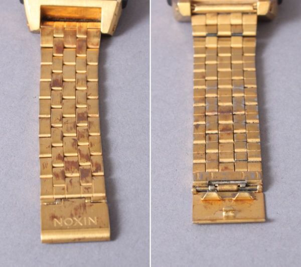 良品 NIXON ニクソン HOMEBASE 腕時計 ゴールド デジタル メンズ ウォッチ ブランド ジャンク #N※665の画像10